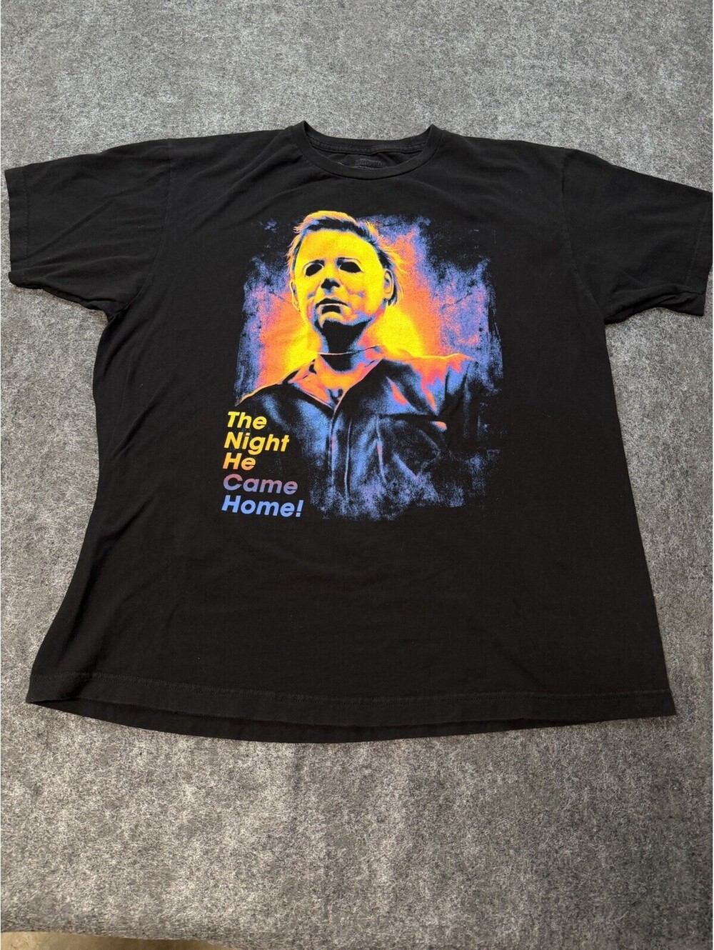 Halloween Michael Myers The Night He Came Home Graphic Tee Black XL Horror